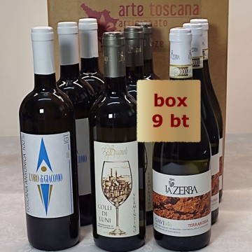 Box 9 bt. white wines "orange"