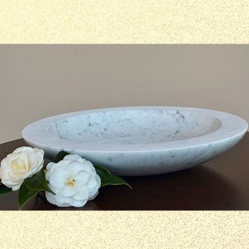 Tray in White Carrara...