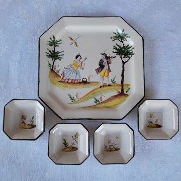 Set "appetizer" decorated...