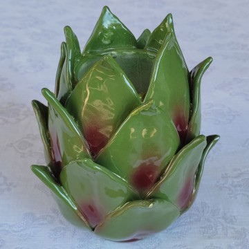 "Carciofo" vaso in maiolica