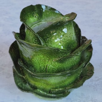 "Cavolo" vaso in maiolica