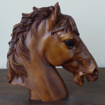 Bust of bay horse
