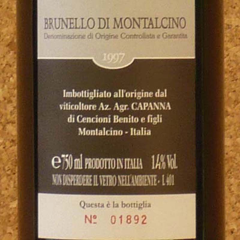 FERNANDO BOTERO Brunello di Montalcino DOCG 1997
