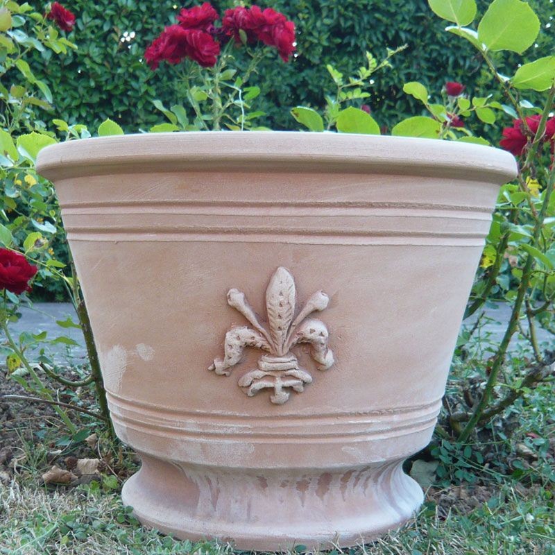 Cache-pot with Florence lily