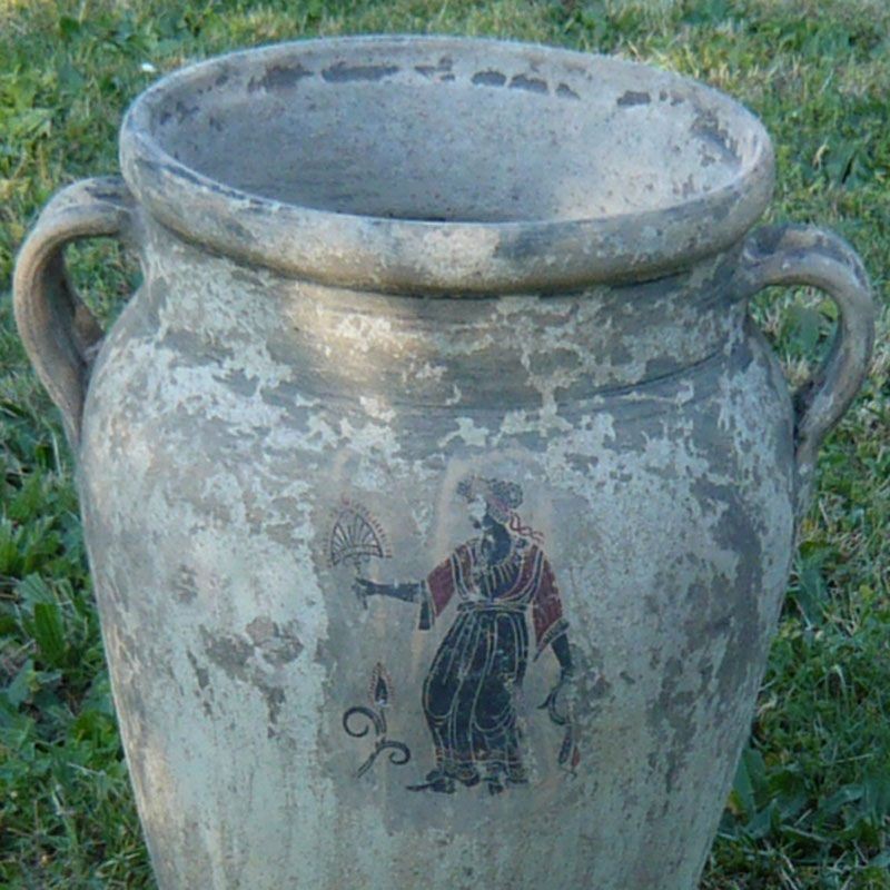 Vase in old styled terracotta